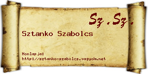 Sztanko Szabolcs névjegykártya