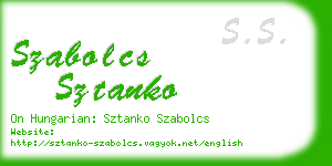 szabolcs sztanko business card